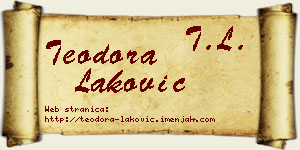 Teodora Laković vizit kartica